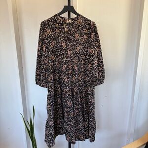 Entro Floral Tiered Long Dress - Medium